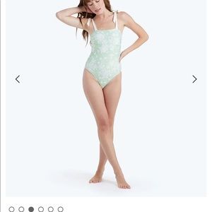 Summersalt the Tie Oasis Suit in Ivy Vintage Floral